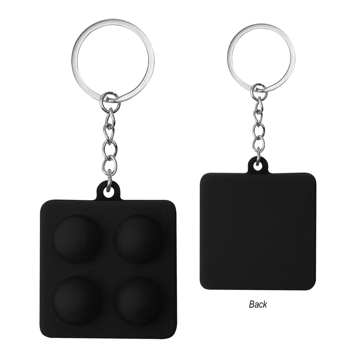 Push Pop Square Stress Reliever Keychain