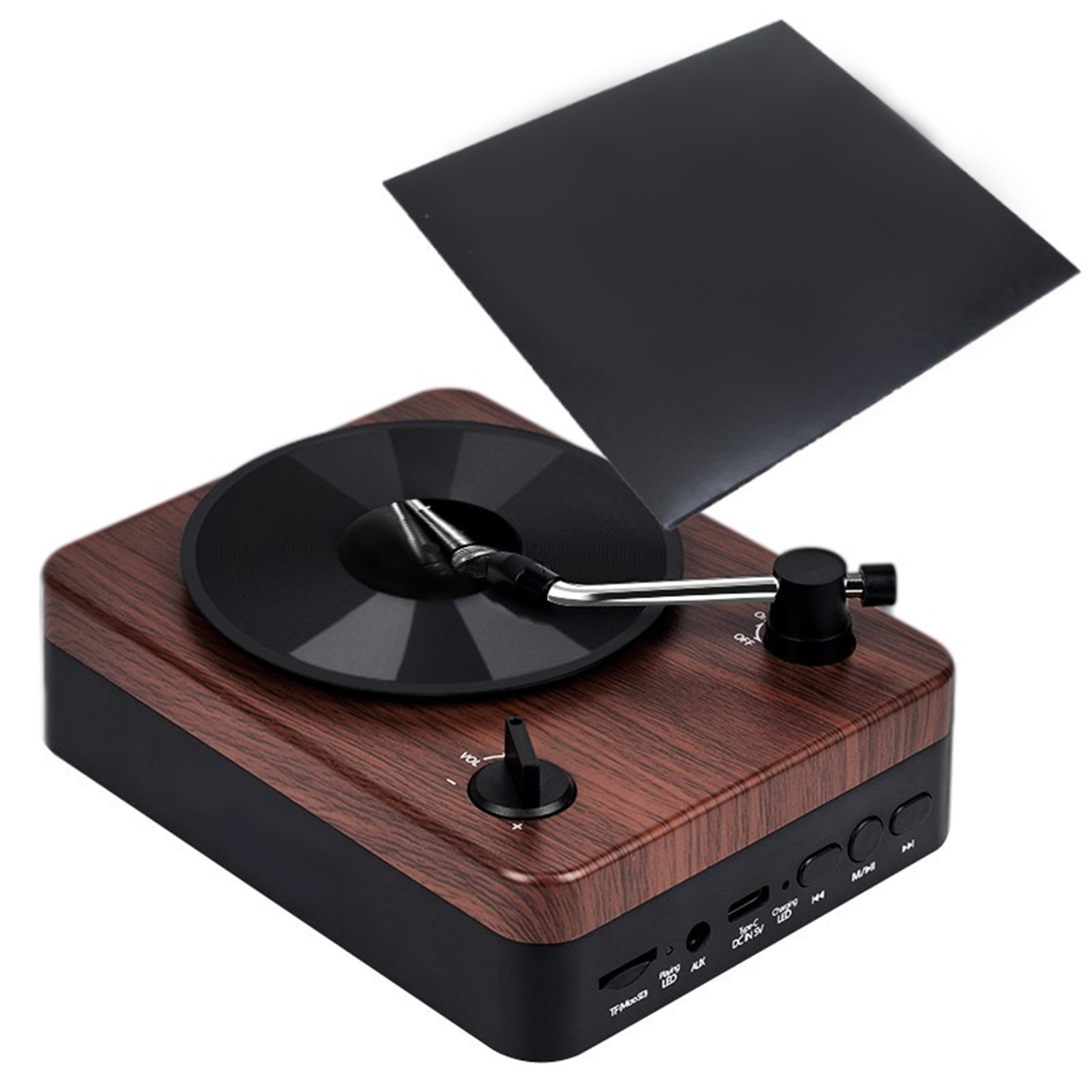 Turntable Wireless Speaker With Custom Record Envelope