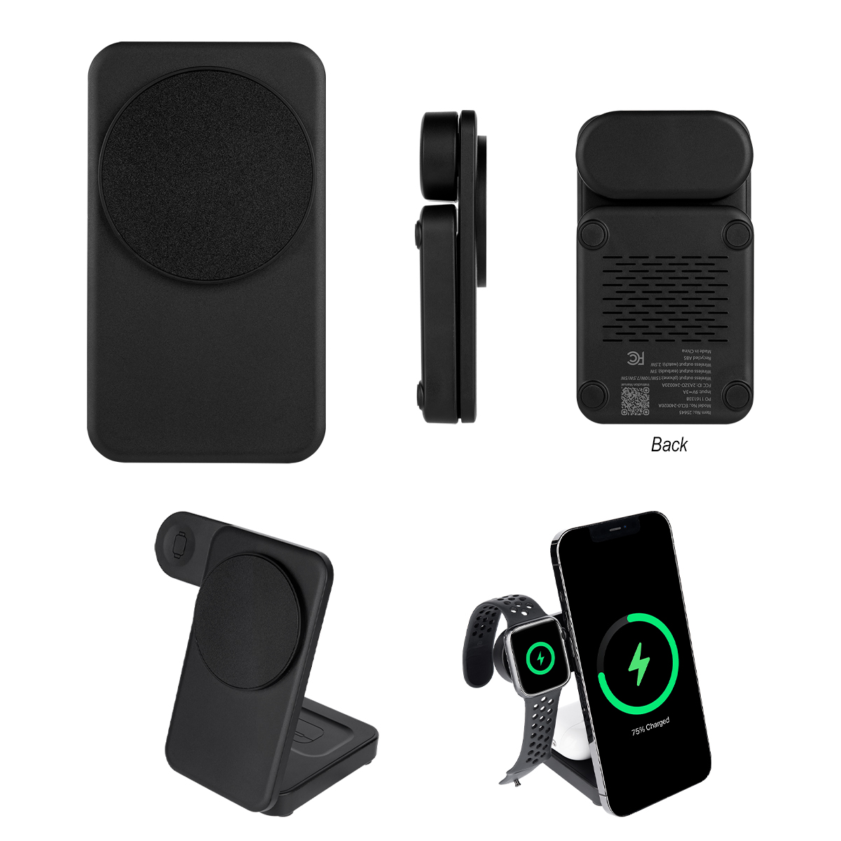 Foldable rABS Magnetic Wireless Charger