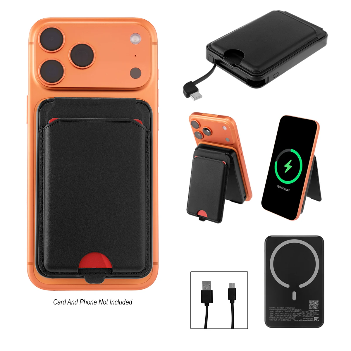 5,000 mAh Mag Max Charger & Card Wallet