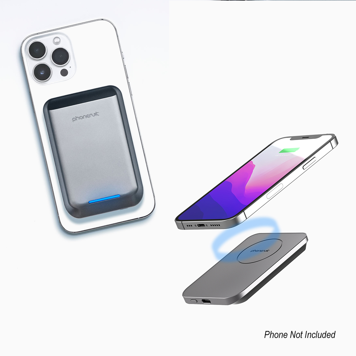 5,000mAh PhoneSuit® Mag Max Wireless Portable Pocket Charger & Battery Pack