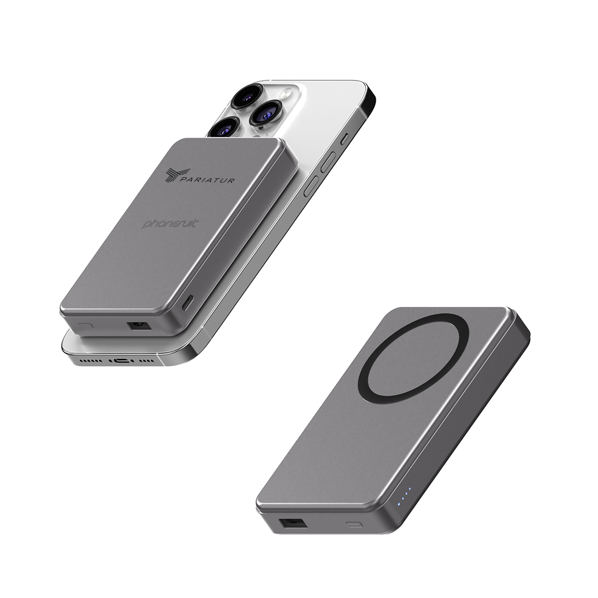 10,000 mAh PhoneSuit® Elite Mag Qi2 Wireless Battery Pack & Portable Pocket Charger