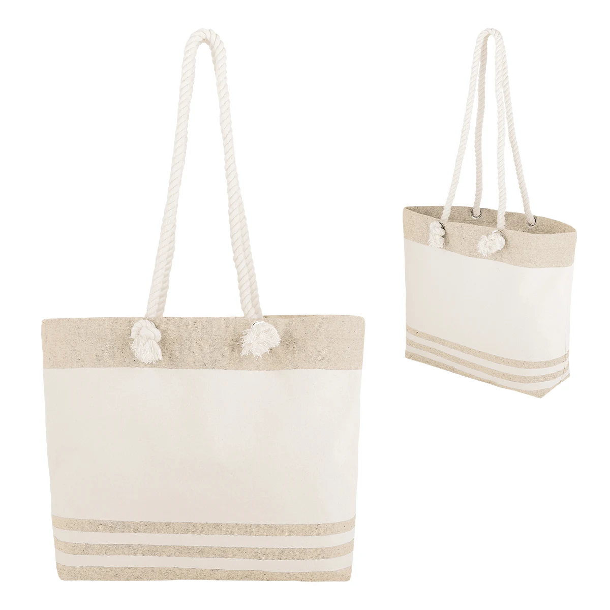 Marlo 10 Oz. Recycled Cotton Tote Bag with Twist Rope Handles