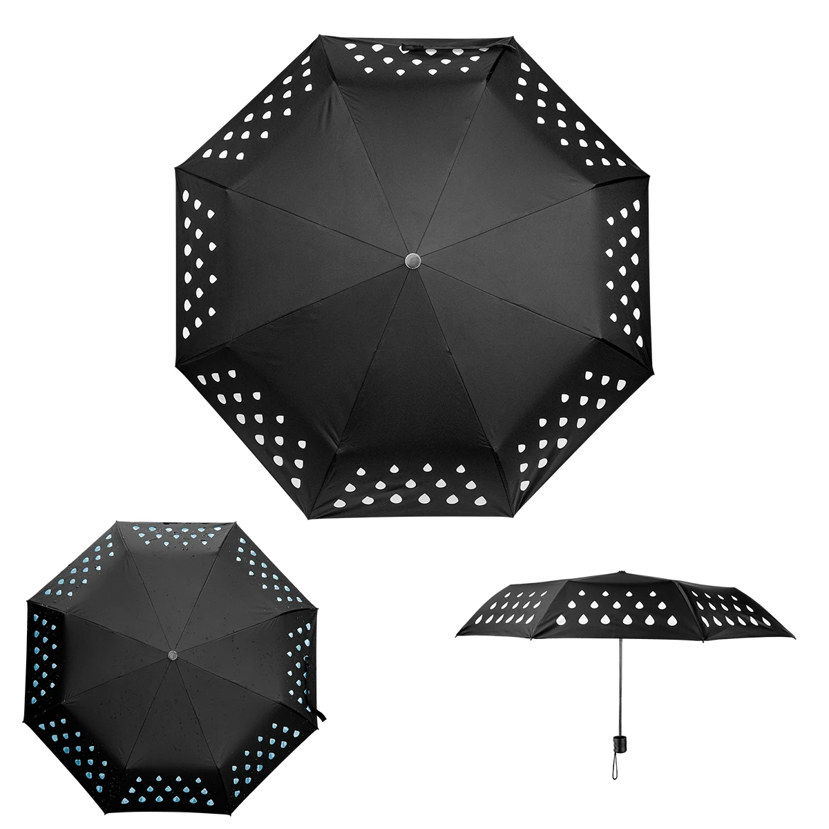 42" Color Changing Umbrella With 100% rPET Canopy