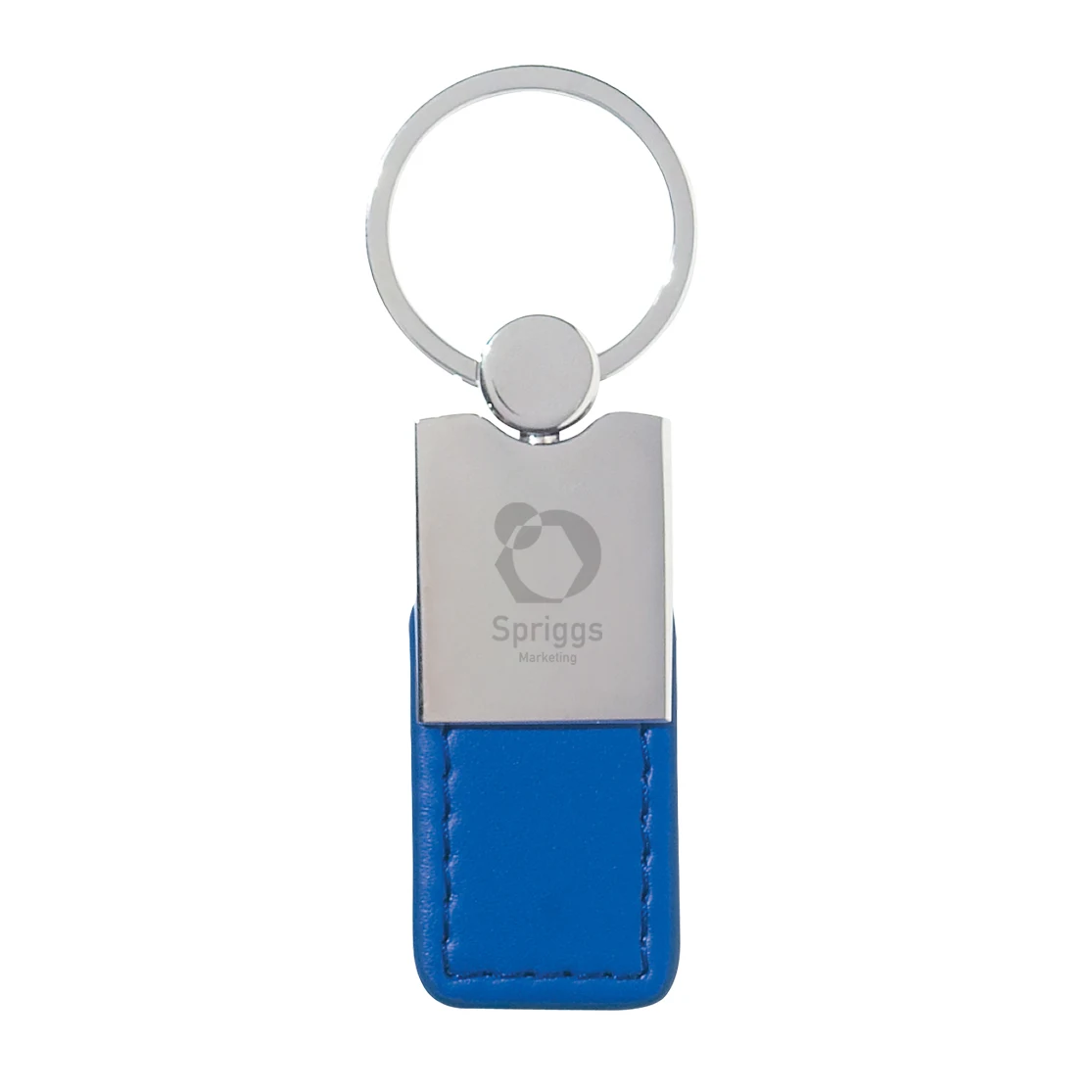 Metal/Simulated Leather Key Tag