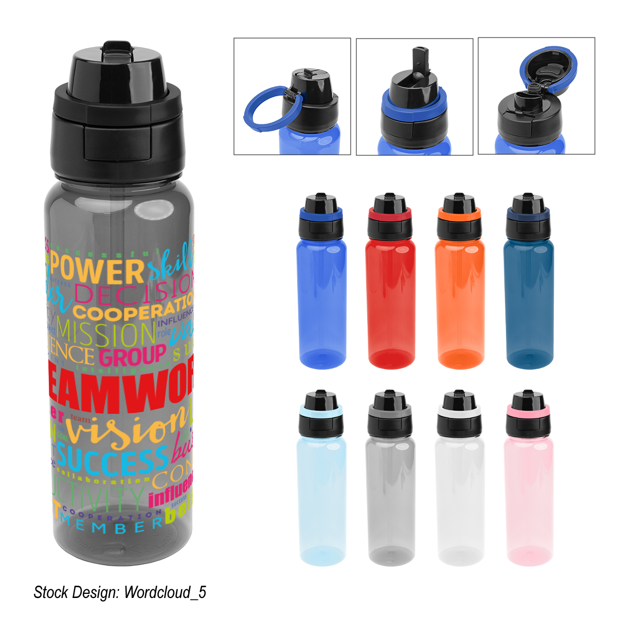 32 Oz. Full Color Pop Sip & Chug rPET Bottle