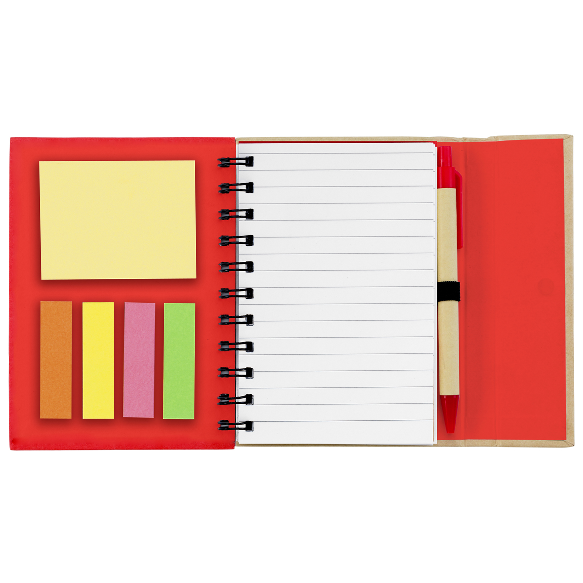 Small Spiral Notebook With Sticky Notes And Flags