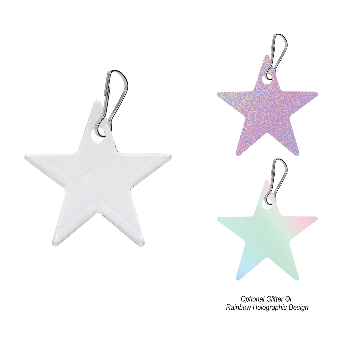 Acrylic Zipper Pull - Star