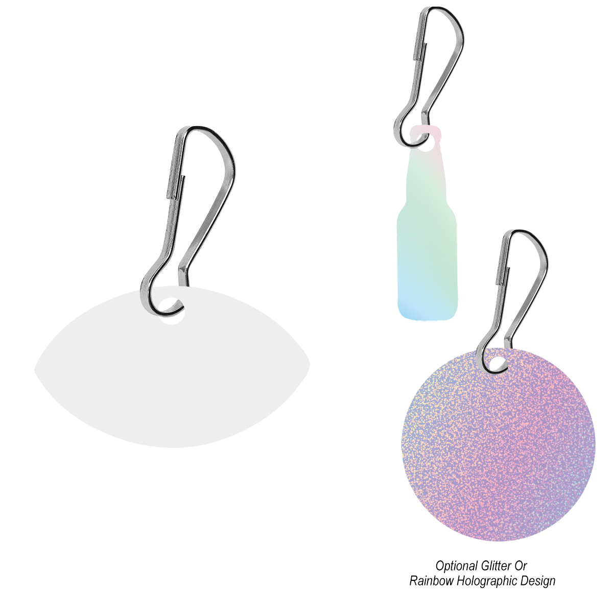 Acrylic Zipper Pull - Custom Shape 2"
