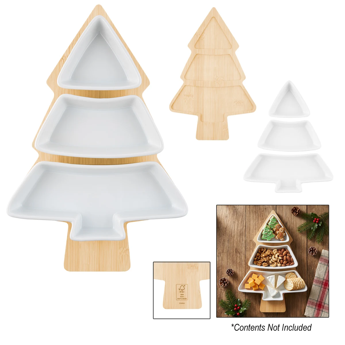 Festive Tree FSC® Serving Tray