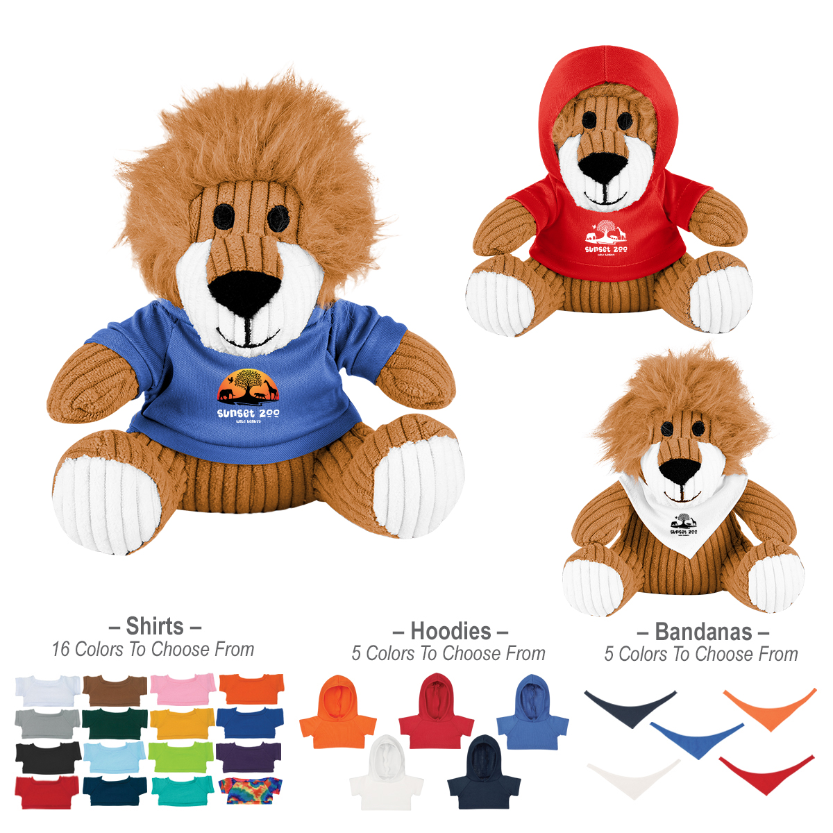 6" Rory Corduroy Lion