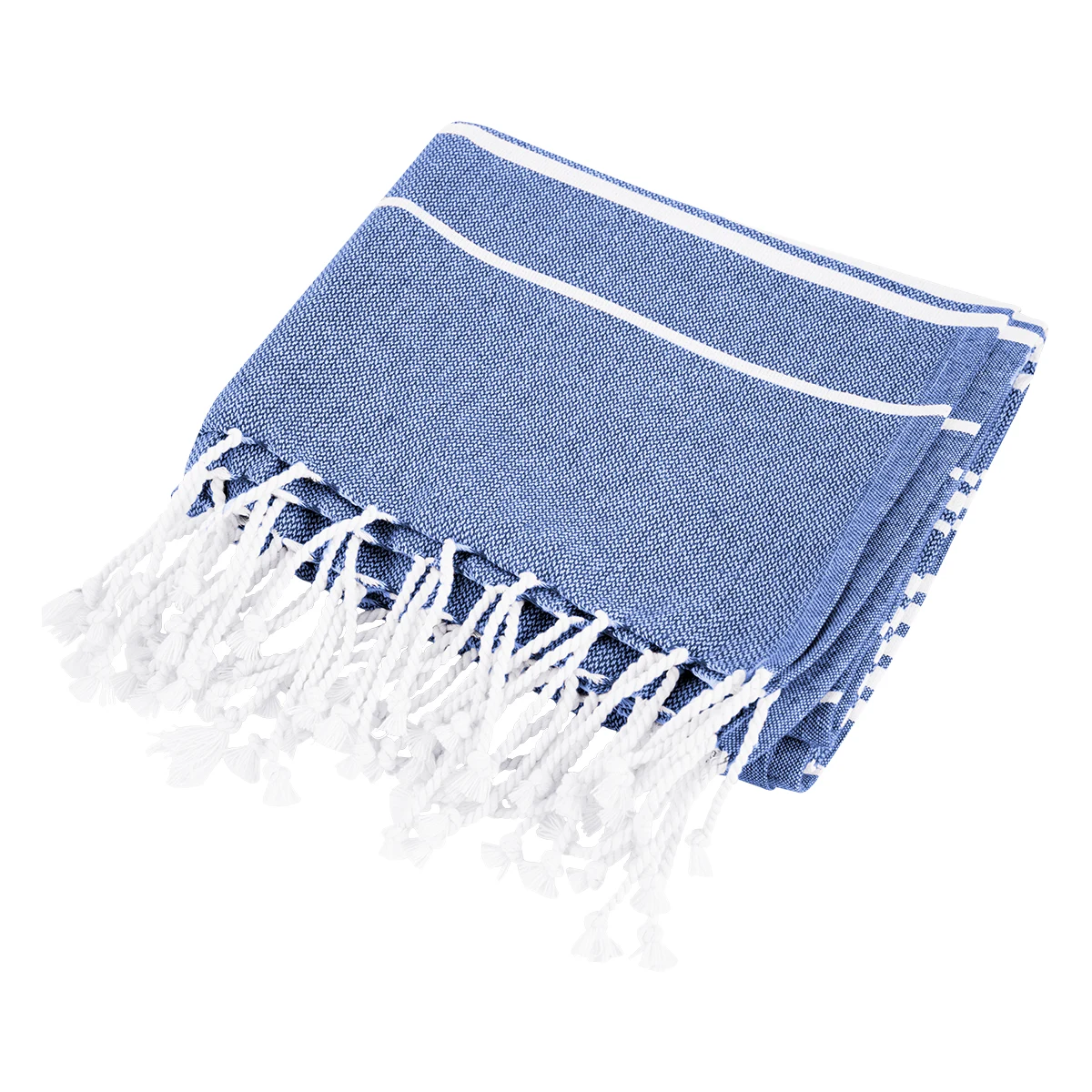 Recycled Beach Blanket With Tassel Fringe