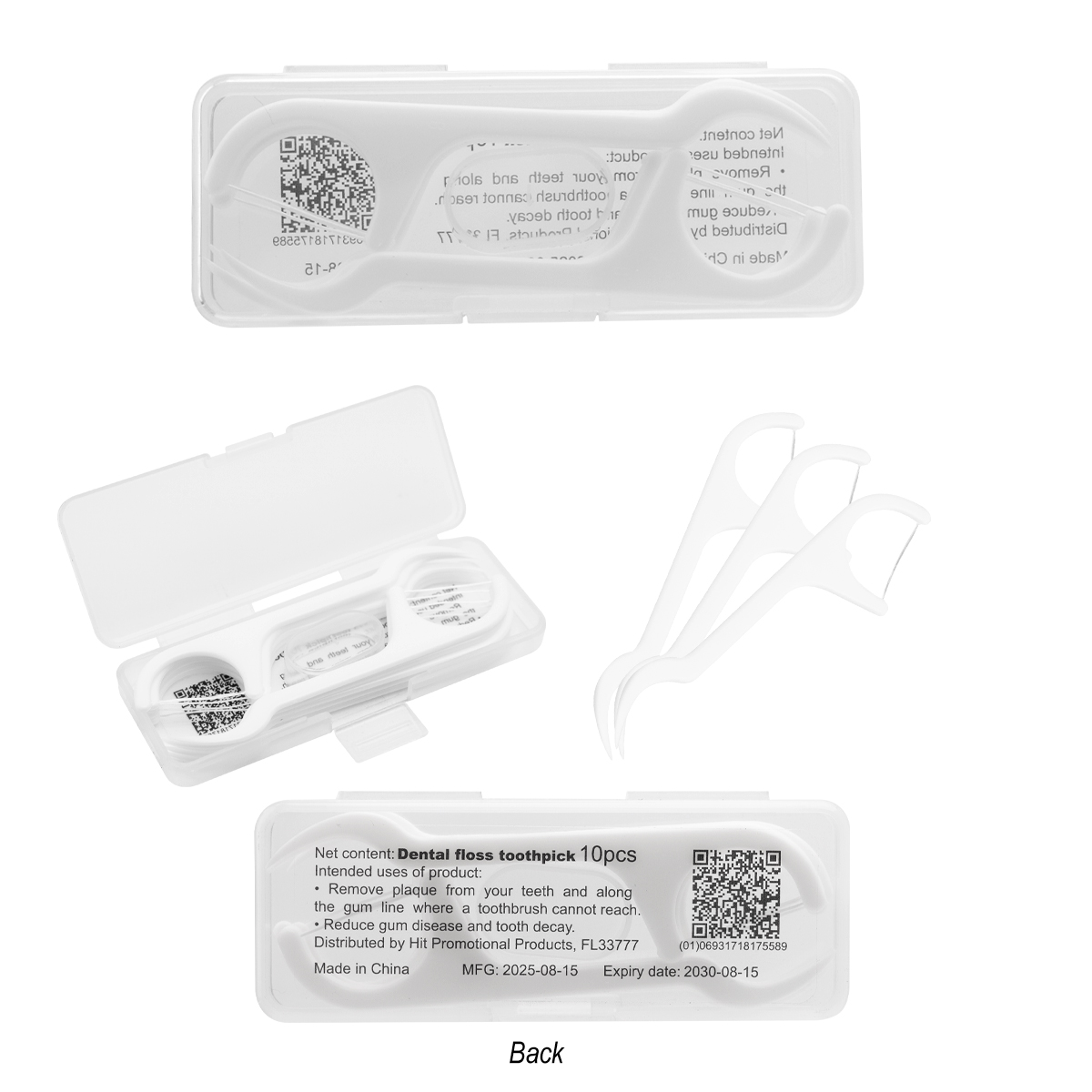 10 Pc. Dental Flosser Pick Kit