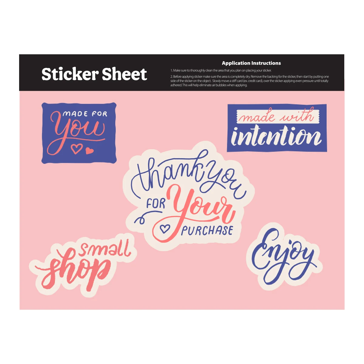Sticker Sheet 5.5" x 7" Custom Shapes