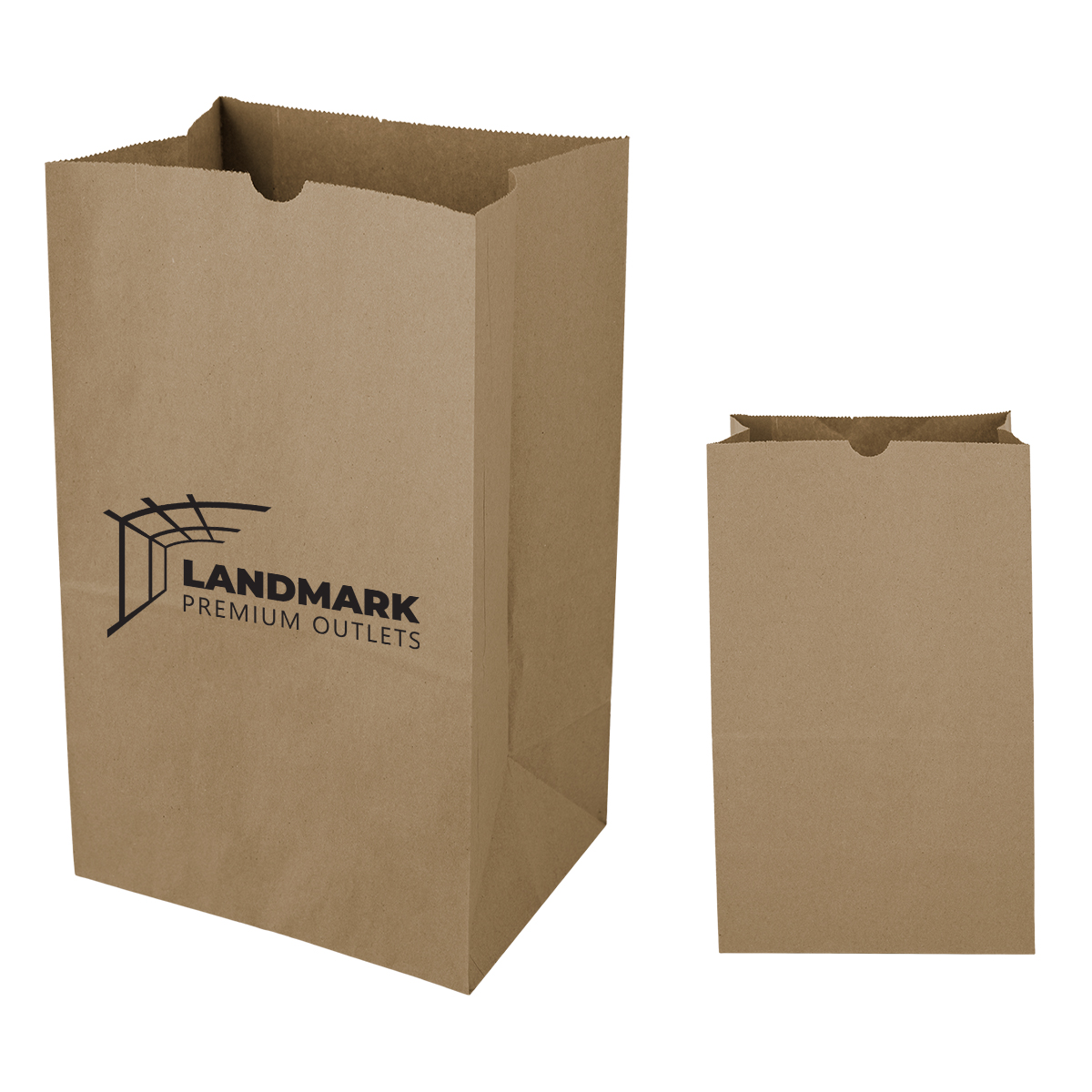 20# Short SOS Kraft Paper Bag - 8.25" x 13.62"