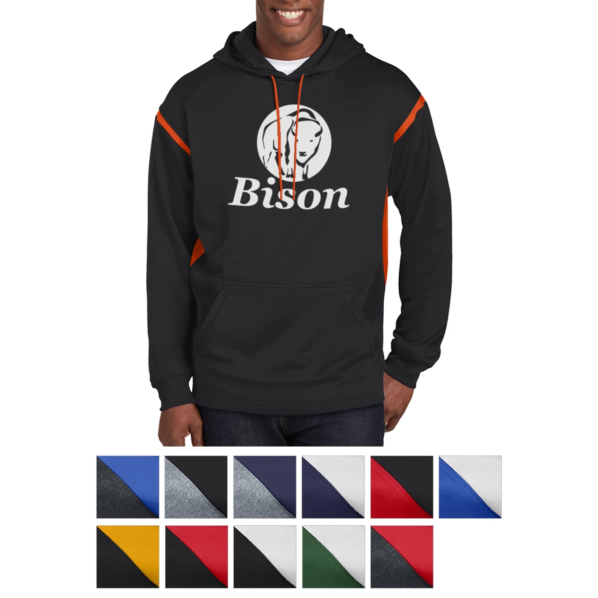 Sport-Tek® Tech Fleece Colorblock Hooded Sweatshirt