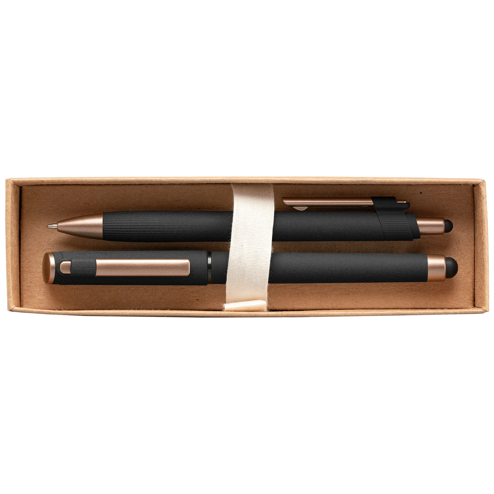 York Recycled Plastic Bronze Trim Pen Gift Set