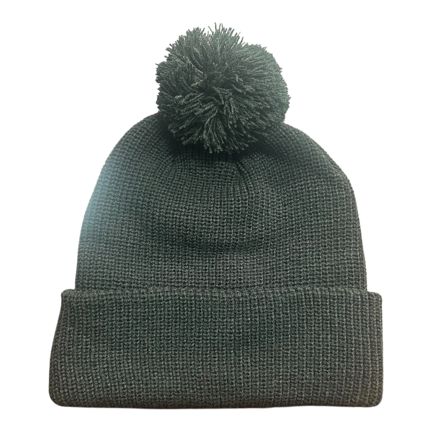 6-Seam Knit Beanie with Pom Pom