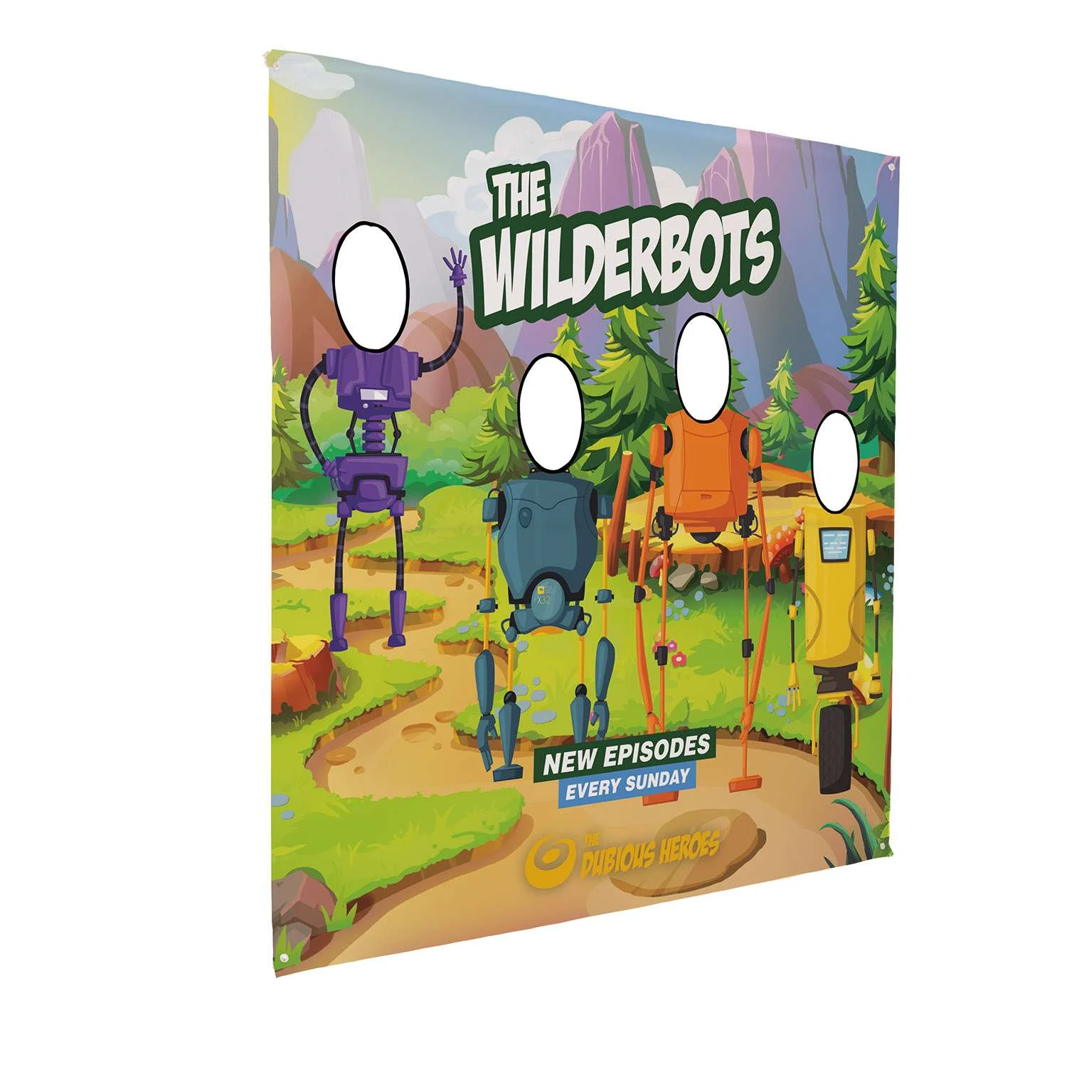 8.5' FrameWorx Quad Face Cutout Banner (Single-Sided)