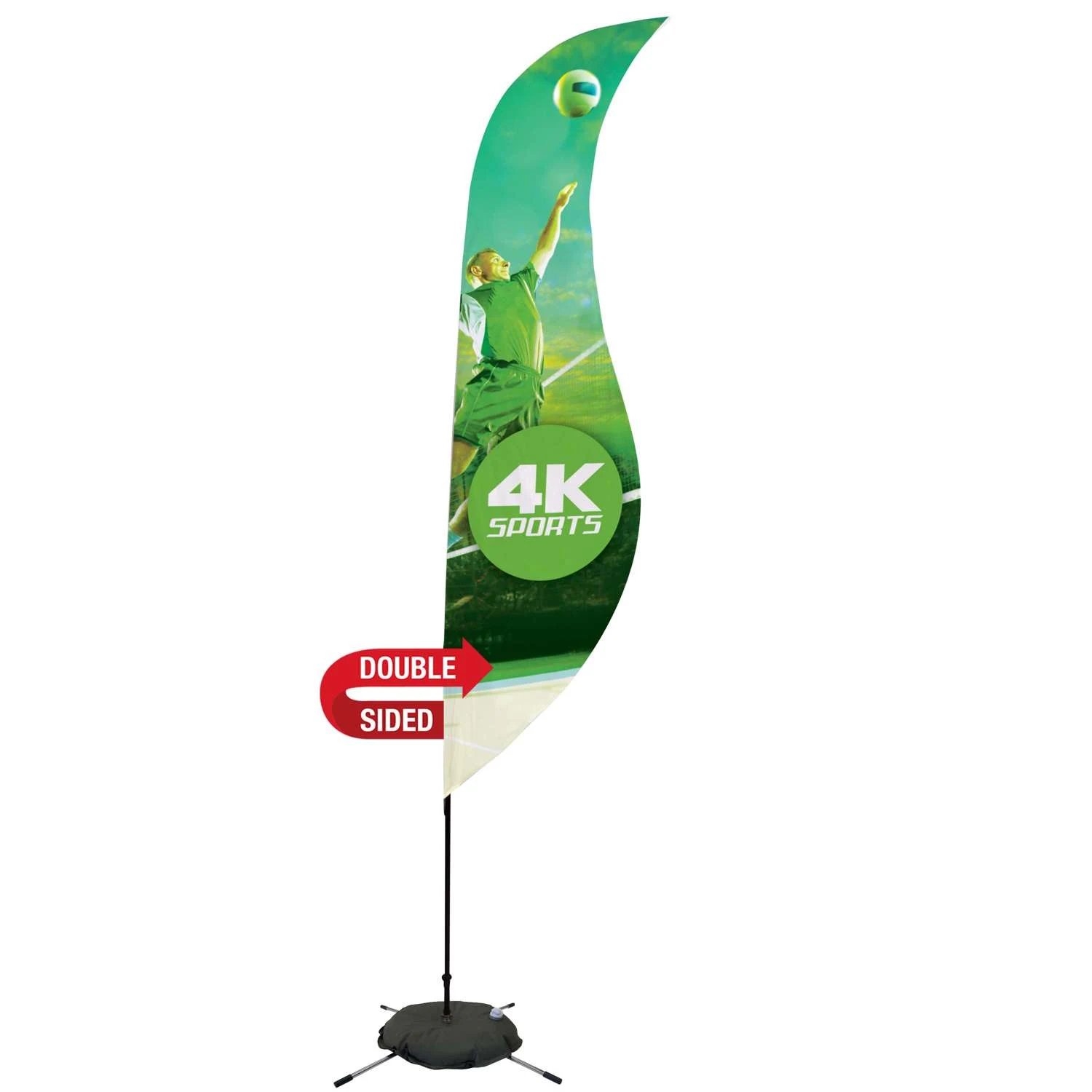 13' Streamline Sabre Sail Sign Kit (Double-Sided with Scissor Base)