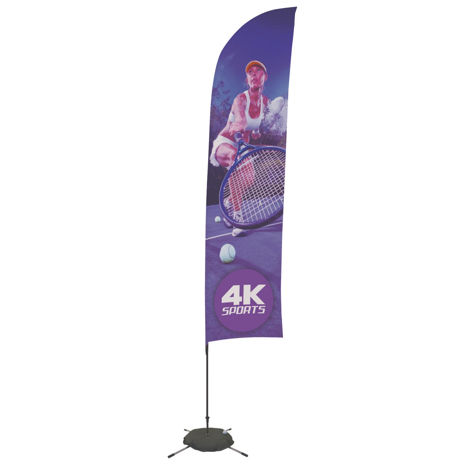 13' Streamline Blade Sail Sign Kit (Single-Sided with Scissor Base)