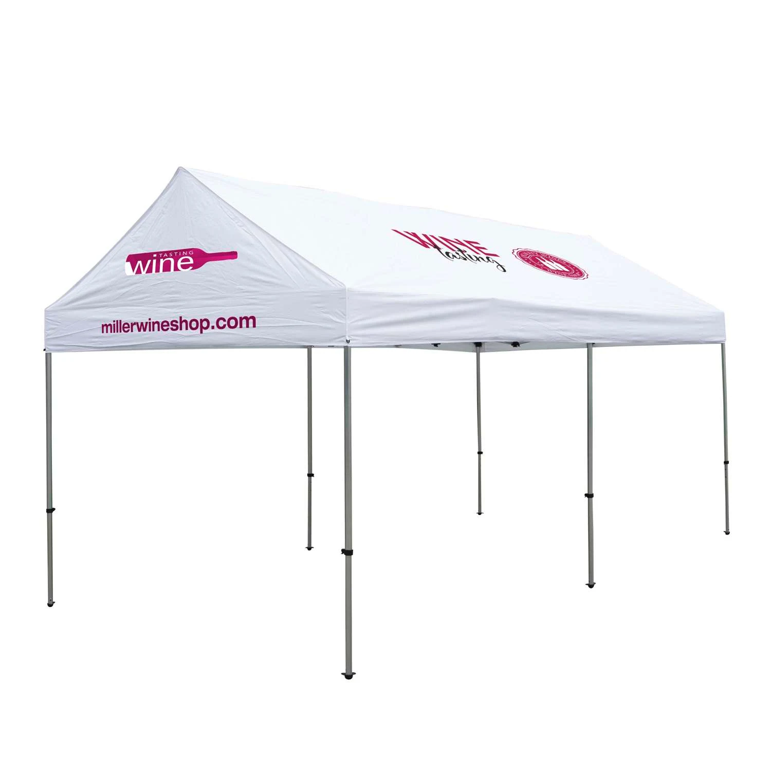 10' x 20' Premium Gable Tent Kit (Full-Color Imprint, 4 Locations)