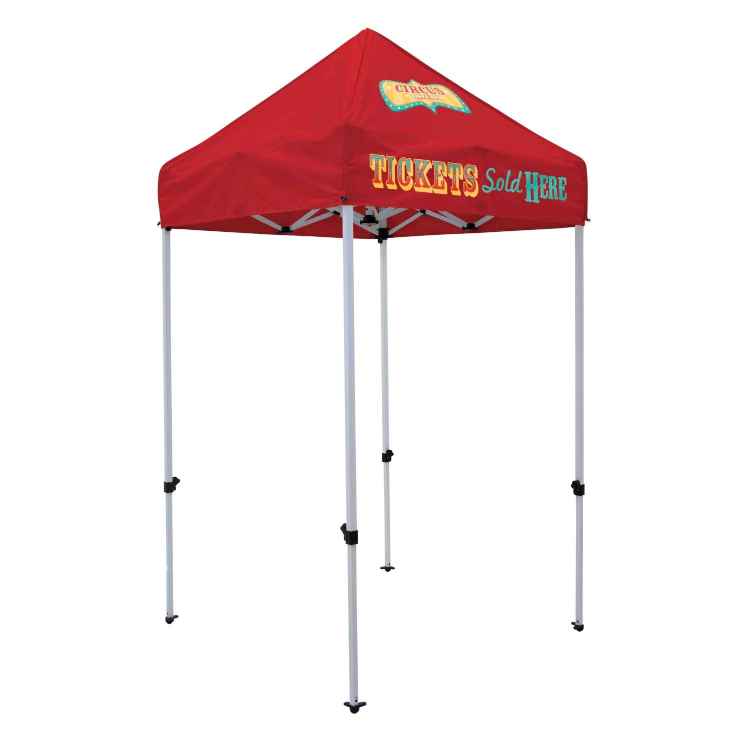 24-Hour Quick Ship Economy Plus 5' Tent Kit (Full-Color Imprint, 2 Locations)