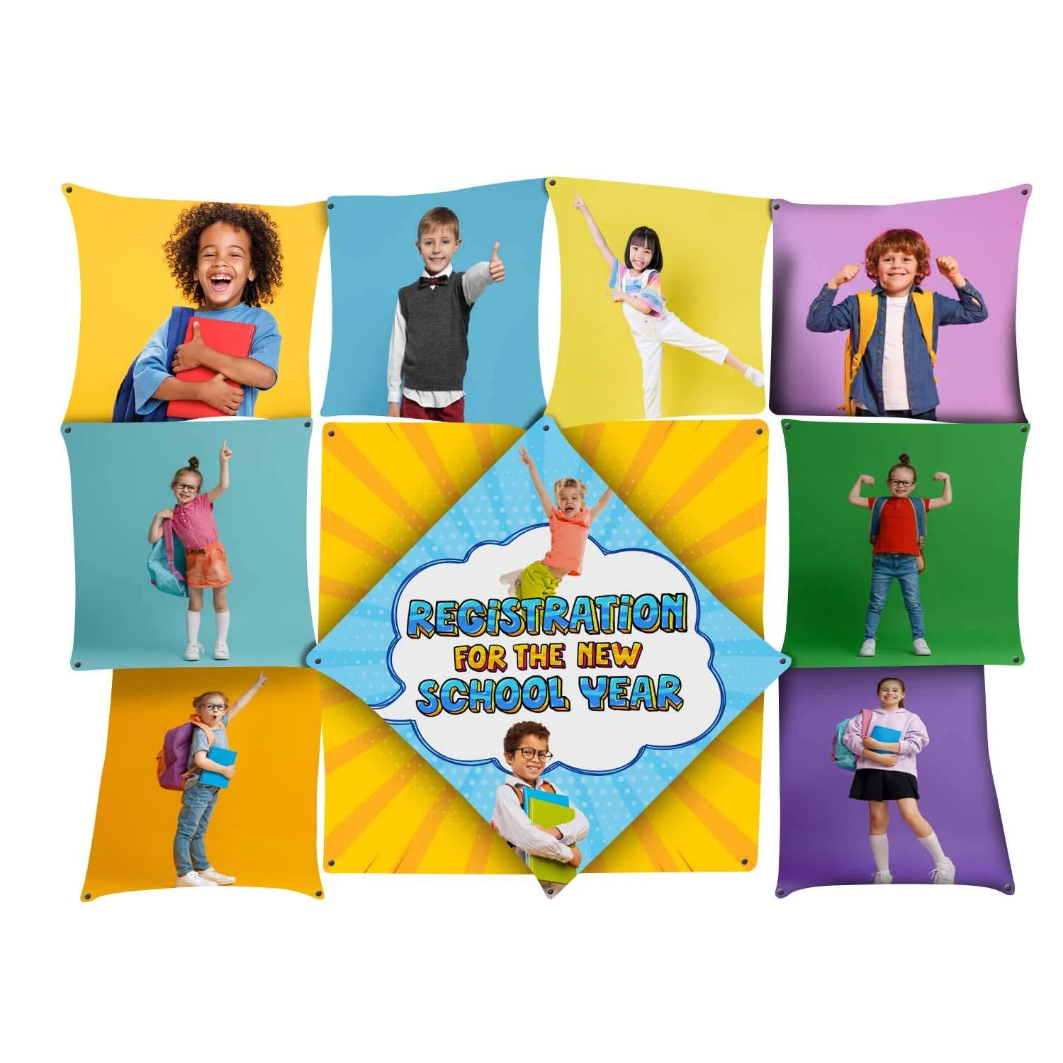 Micro GeoMetrix Patchwork Graphic Panels