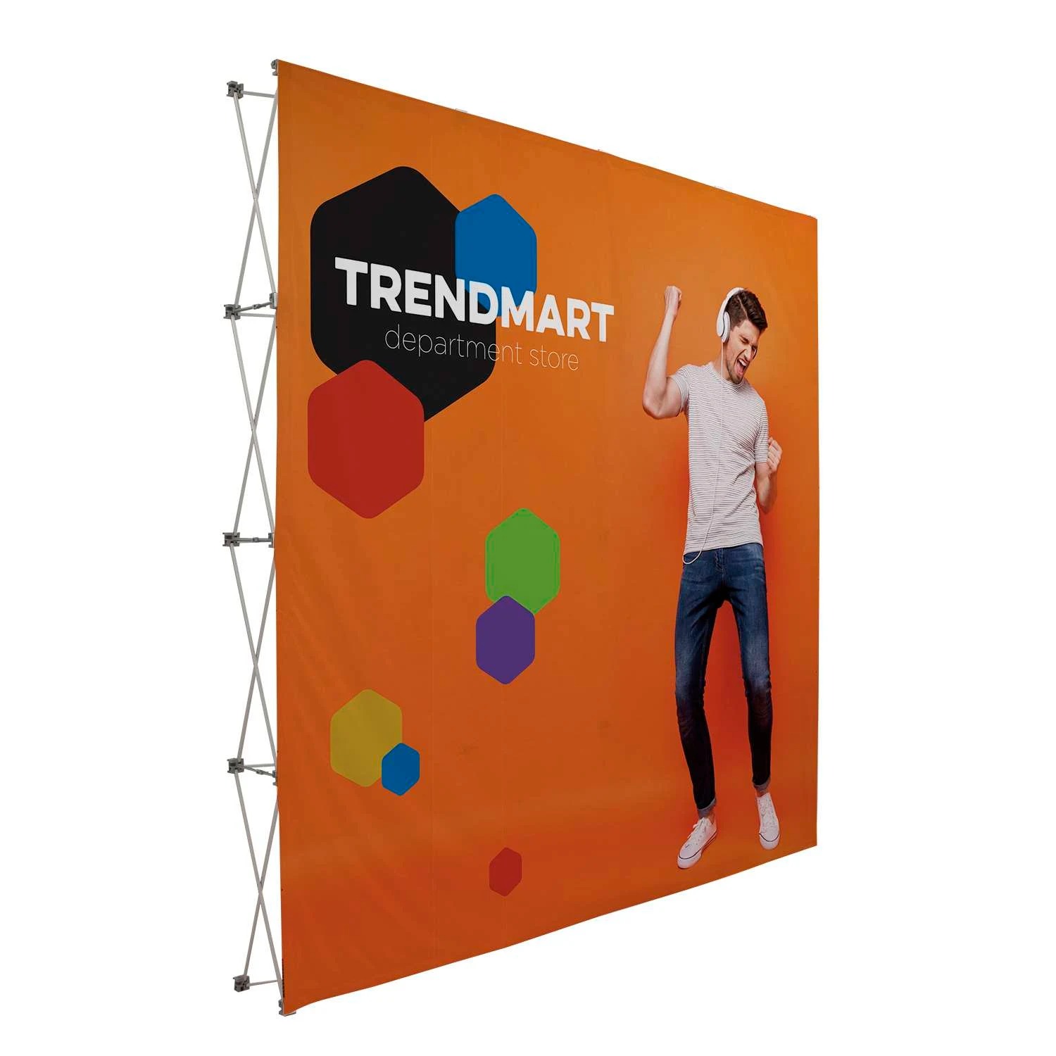 10' Tall Splash Floor Display Face Kit (Recycled Polyester)