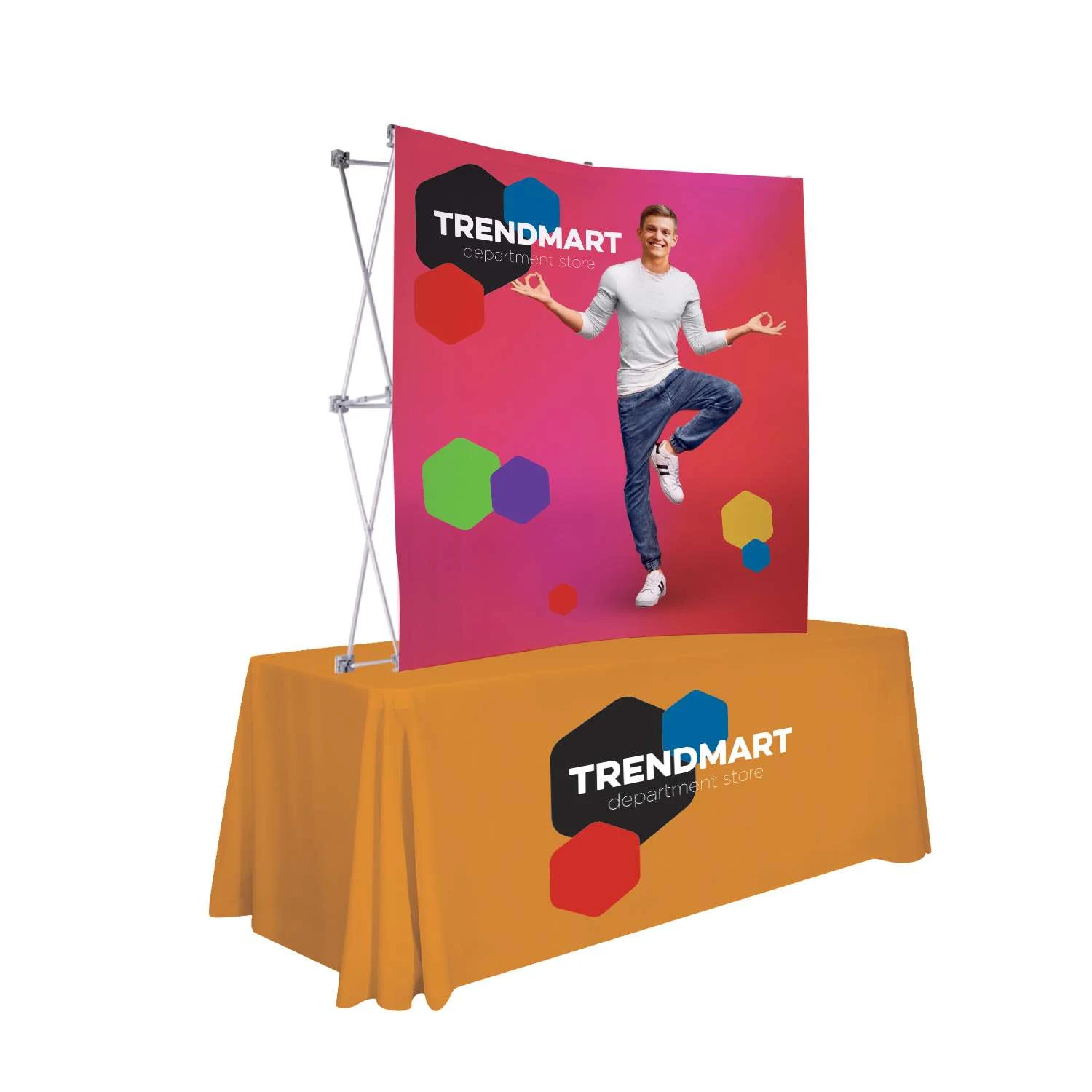 6' Curved Splash Tabletop Display Face Kit (Block-Out Fabric)