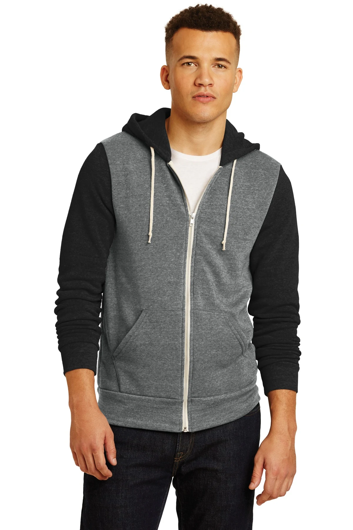 Alternative Colorblock Rocky Eco -Fleece Zip Hoodie
