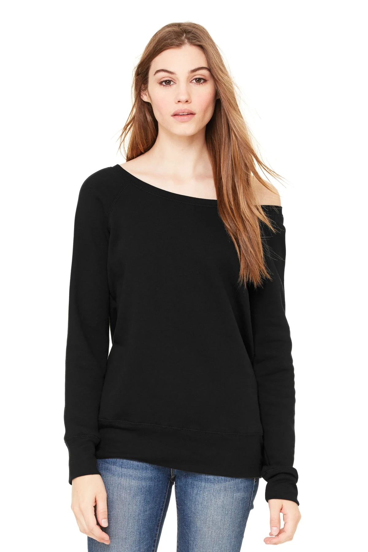 BELLA+CANVAS Women's Sponge Fleece Wide-Neck Sweatshirt