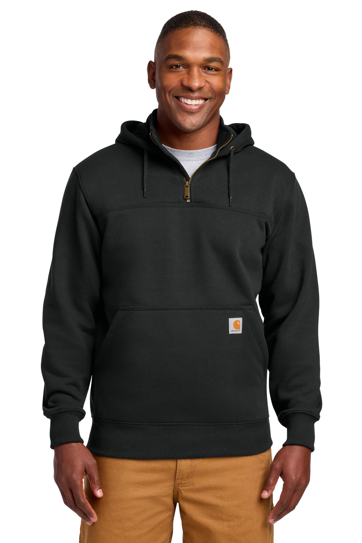 Carhartt Rain Defender Paxton Heavyweight Hooded Zip Mock Sweatshirt