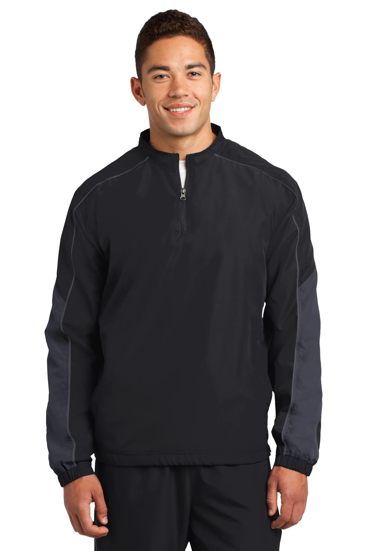 Sport-Tek Piped Colorblock 1/4-Zip Wind Shirt