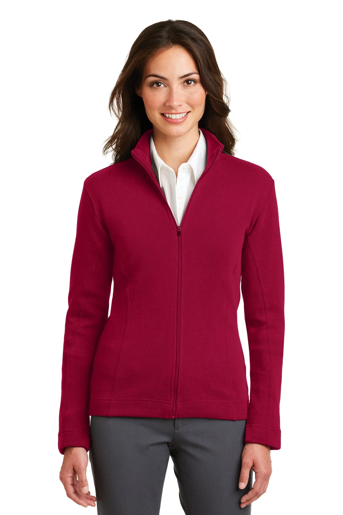 Port Authority Ladies Flatback Rib Full-Zip Jacket