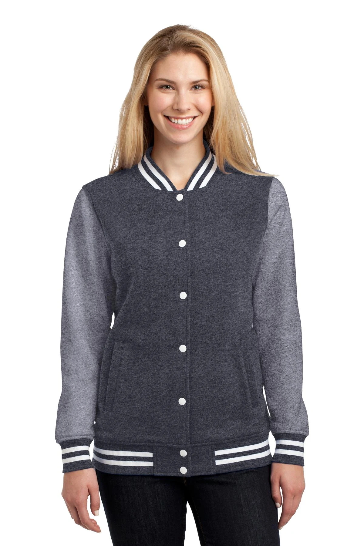 Sport-Tek Ladies Fleece Letterman Jacket