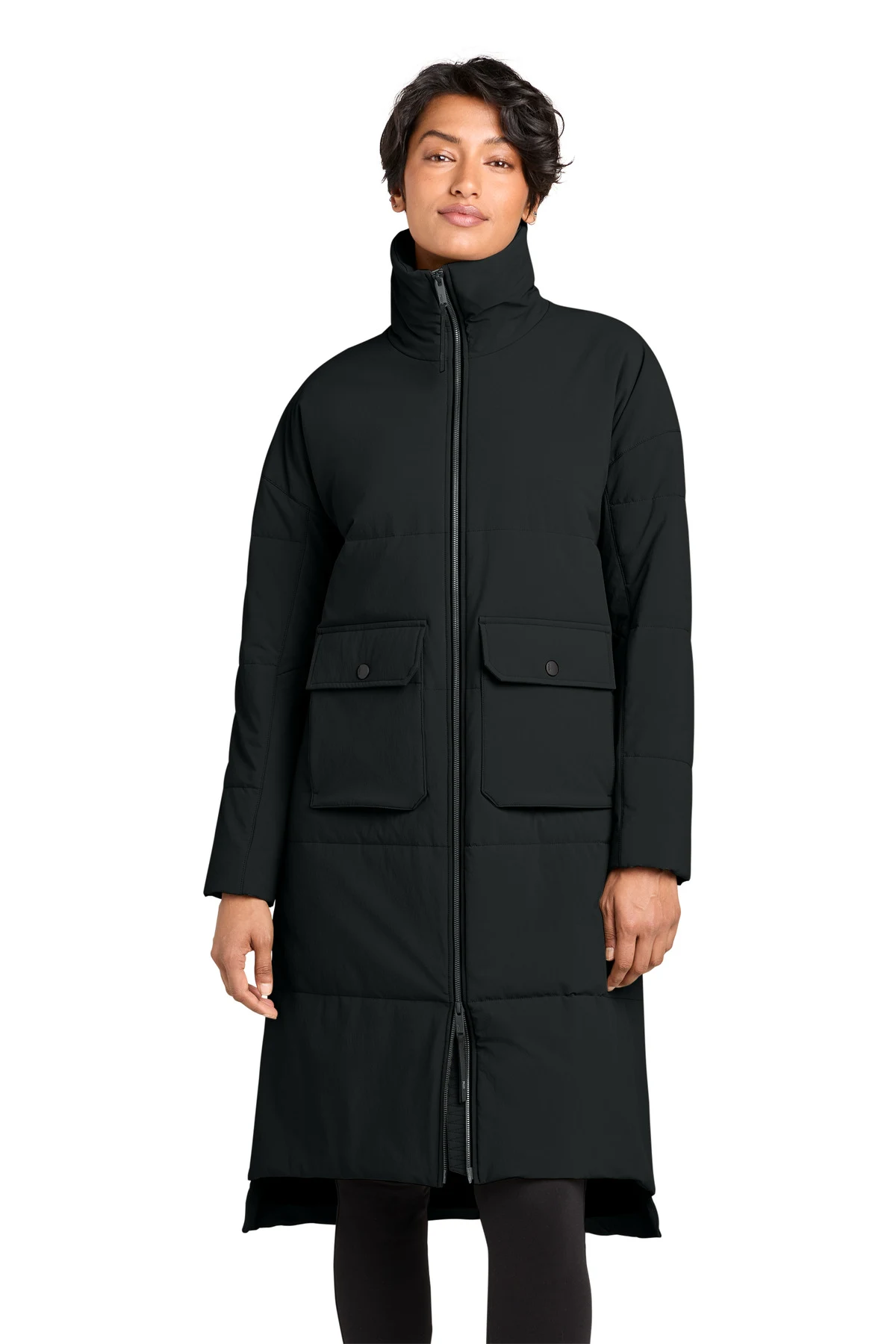 MiiR Women's Sashiko Stretch Puffy Long Jacket
