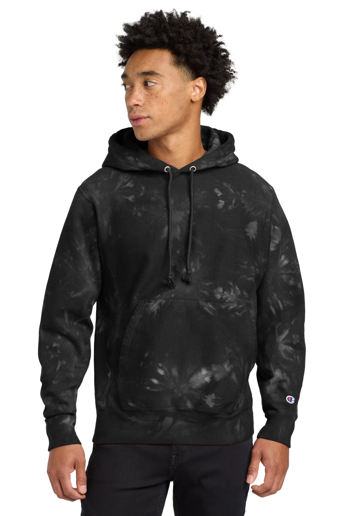 Champion Reverse Weave Scrunch-Dye Tie-Dye Hooded Sweatshirt