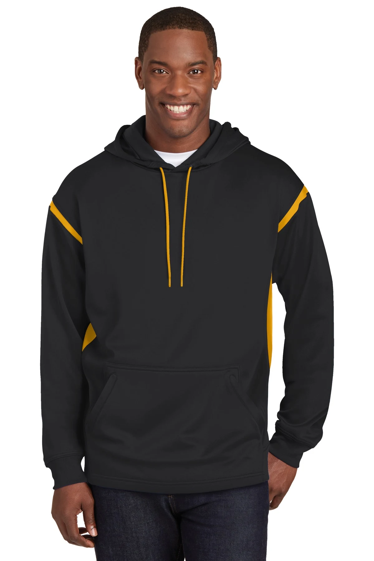 Sport-Tek Tall Tech Fleece Colorblock Hooded Sweatshirt