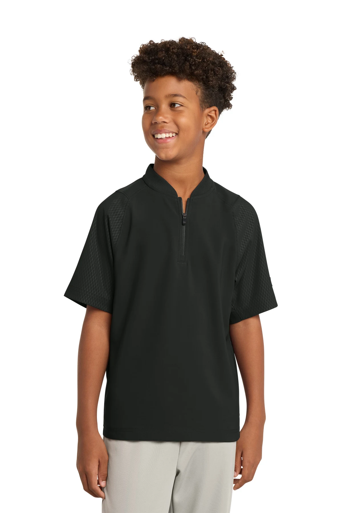 New Era Youth Cage Short Sleeve 1/4-Zip Jacket