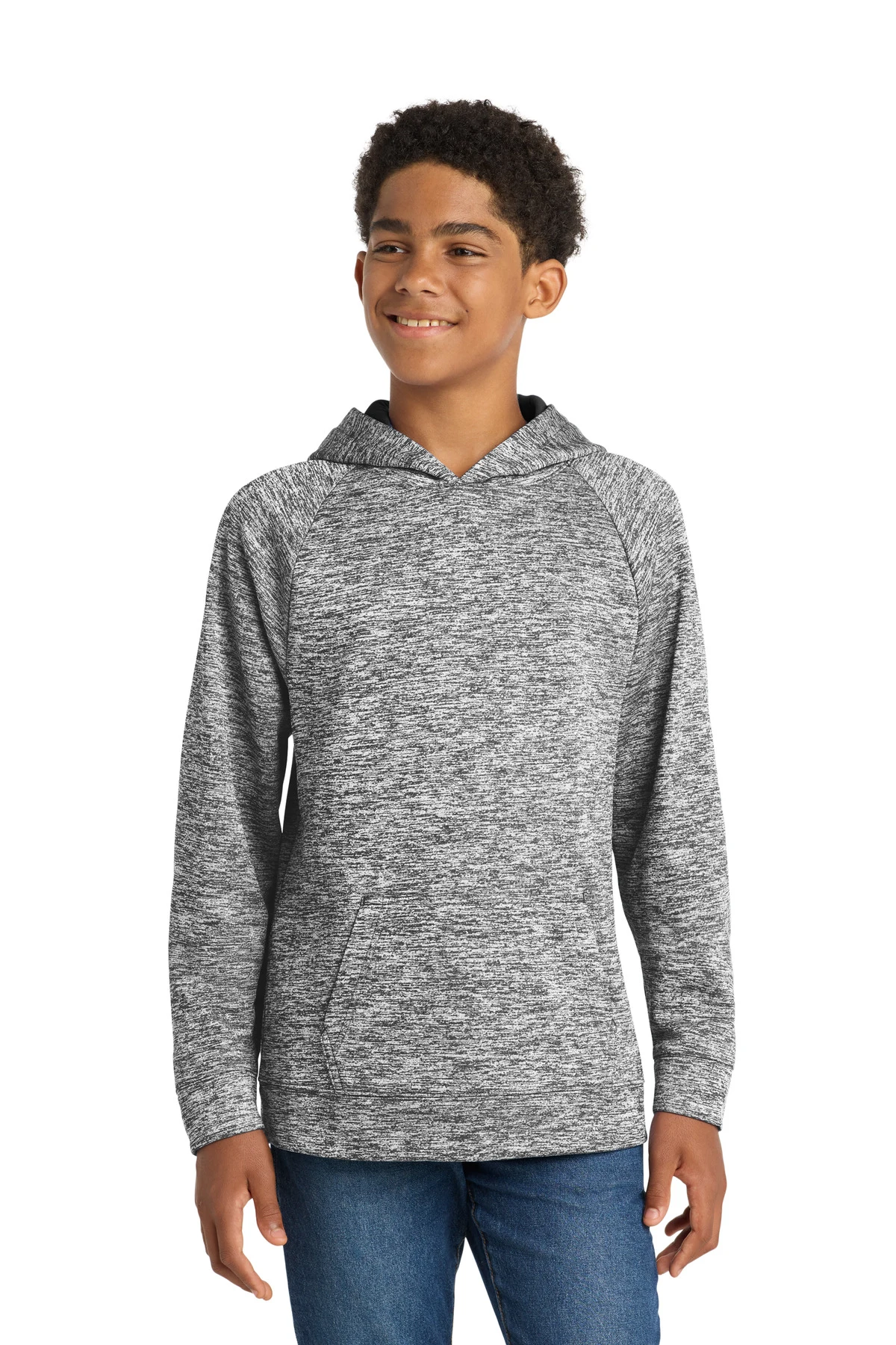 Sport-Tek Youth PosiCharge Electric Heather Fleece Hooded Pullover