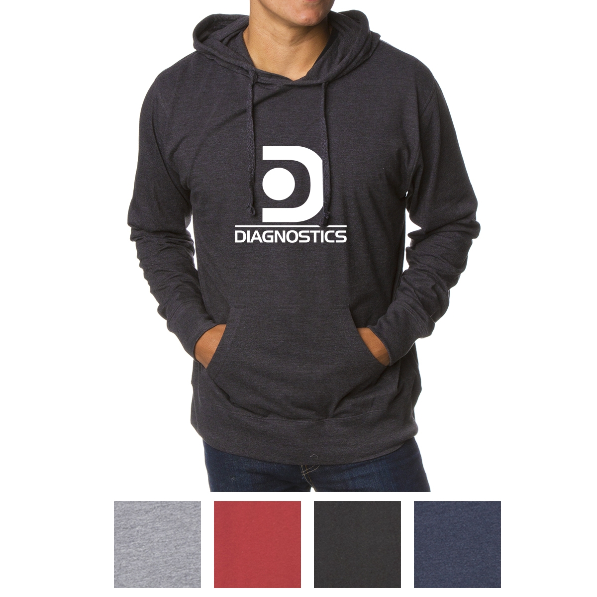 Independent Trading Company Men's Lightweight Jersey Hooded Pullover