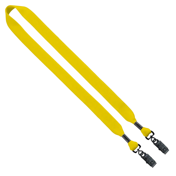 3/4" Cotton Double Bulldog Clip Lanyard