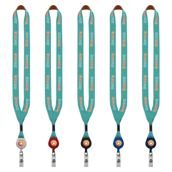 3/4" Dye-Sublimated Lanyard with Metal Crimp & Retractable Badge Reel