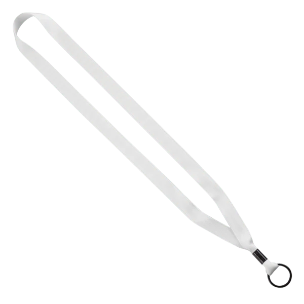5/8" Tubular Lanyard with Metal Crimp & Metal Split-Ring
