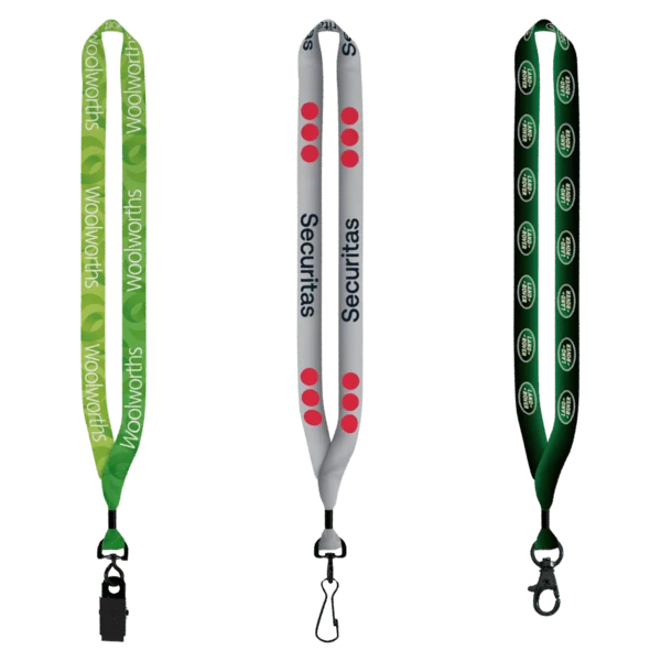 3/4" rPET Dye-Sublimated Lanyard w/ Metal Crimp & Metal Split-Ring