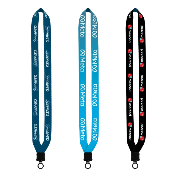 3/4" rPET Dye-Sublimated Lanyard with Plastic Clamshell and O-Ring
