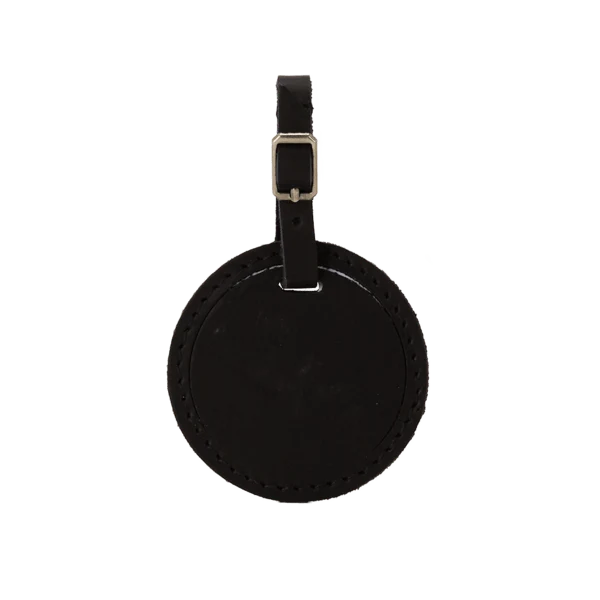 Culver Round Leather Luggage Tag